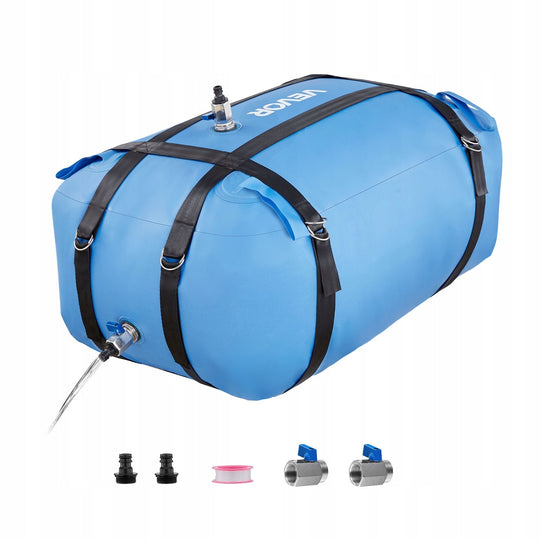 VEVOR HEAVY-DUTY WATER BAG 132L TPU DOUBLE-LAYER WITH VALVE AND ACCESSORIES