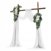 VEVOR Wedding Arch Flowers Kit White Silk Flower Drapes 4 PCS