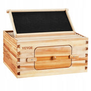 VEVOR BEEHIVE STARTER KIT WITH DEEP BOX 100 NATURAL FIR WOOD