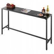 VEVOR BAR TABLE 160X37.5 CM BLACK SOLID TALL BISTRO METAL TABLE