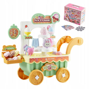 VEVOR ICE CREAM CART 27 PIECES ACCESSORY SET LIGHTS SOUNDS PP