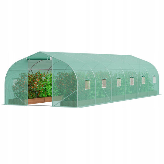 VEVOR TUNNEL GREENHOUSE 29.5X9.8X6.6 FT GALVANIZED FRAME FULL VENTILATION