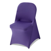 VEVOR CHAIR COVERS 50 PCS STRETCHY PURPLE SPANDEX FOR WEDDINGS