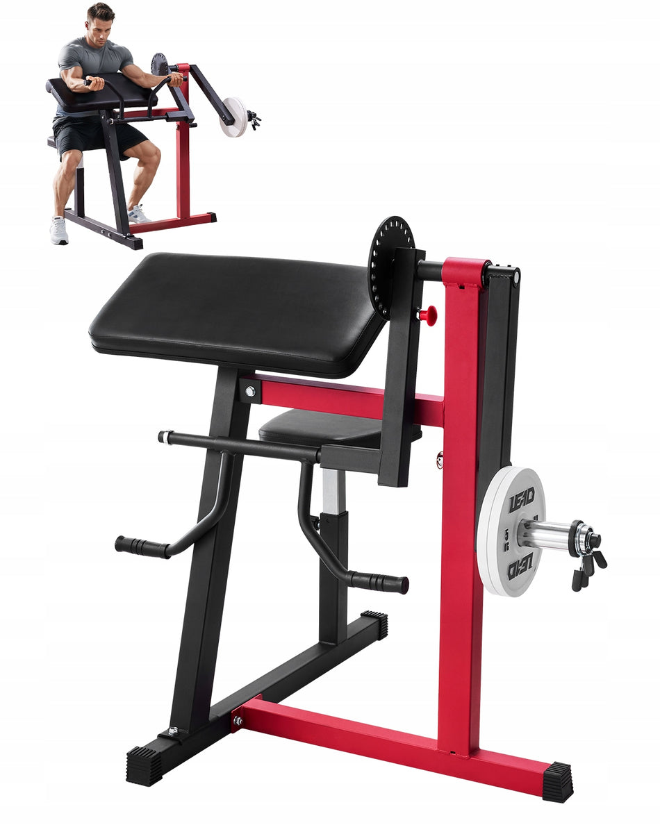 VEVOR 2-IN-1 ARM CURL BENCH PREACHER BICEPS TRICEPS ADJUSTABLE STRONG