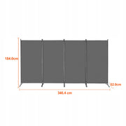 VEVOR 4-Panel Folding Partition Wall Strong Oxford Frame Grey