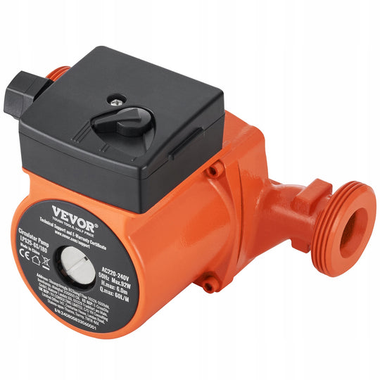VEVOR CIRCULATING PUMP CAST IRON 6M 60L MIN 220V 92W 3-SPEED ADJUSTMENT