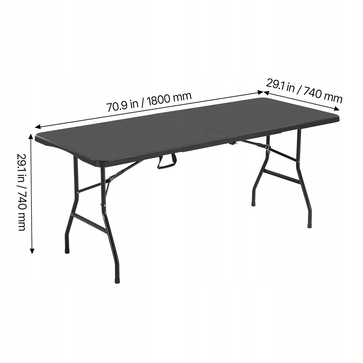 VEVOR FOLDING BUFFET TABLE 180 CM PORTABLE STURDY MULTIPURPOSE TABLE