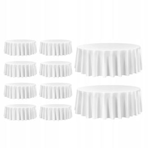 VEVOR 10 PCS ROUND TABLECLOTHS 3048 MM POLYESTER WRINKLE-FREE DURABLE