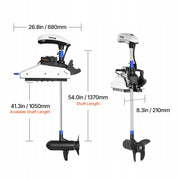 VEVOR 12V 55LBS THRUST ELECTRIC OUTBOARD MOTOR GPS 10-SPEED REMOTE CONTROL