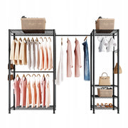 VEVOR CLOTHES RACK 4 RODS 6 SHELVES 363 KG CAPACITY STRONG STEEL