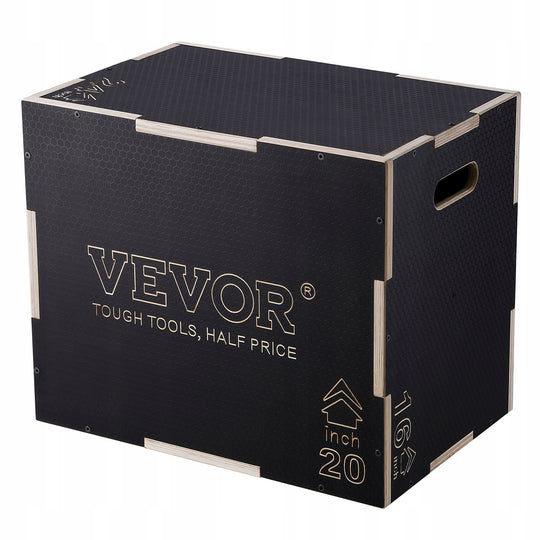 VEVOR 3-in-1 24 20 16 Inch Wooden Professional Plyometric Jump Box