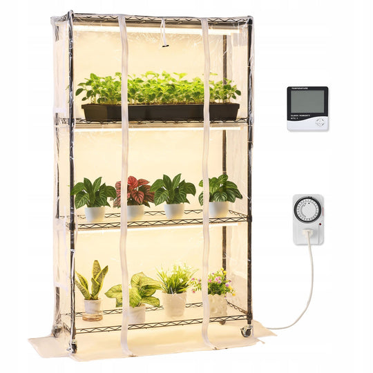 VEVOR 4-TIER PROFESSIONAL PLANT SHELF WITH 180W LED GROW LIGHT TIMER
