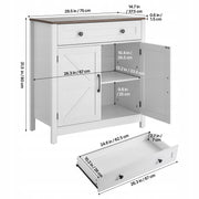 VEVOR RUSTIC KITCHEN CABINET WITH DRAWERS AND MAGNETIC DOORS