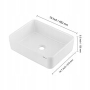 VEVOR RECTANGULAR CERAMIC COUNTERTOP BASIN 482X373X135 MM MODERN