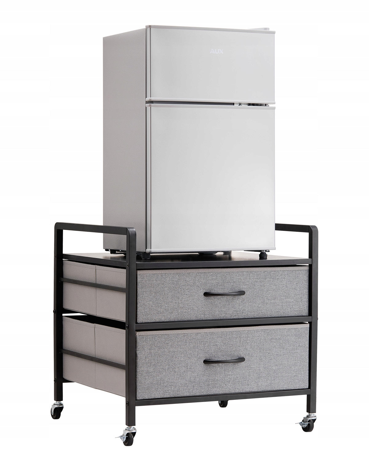 VEVOR MINI REFRIGERATOR ROLLING STAND 80 KG CAPACITY WITH DRAWERS STRONG