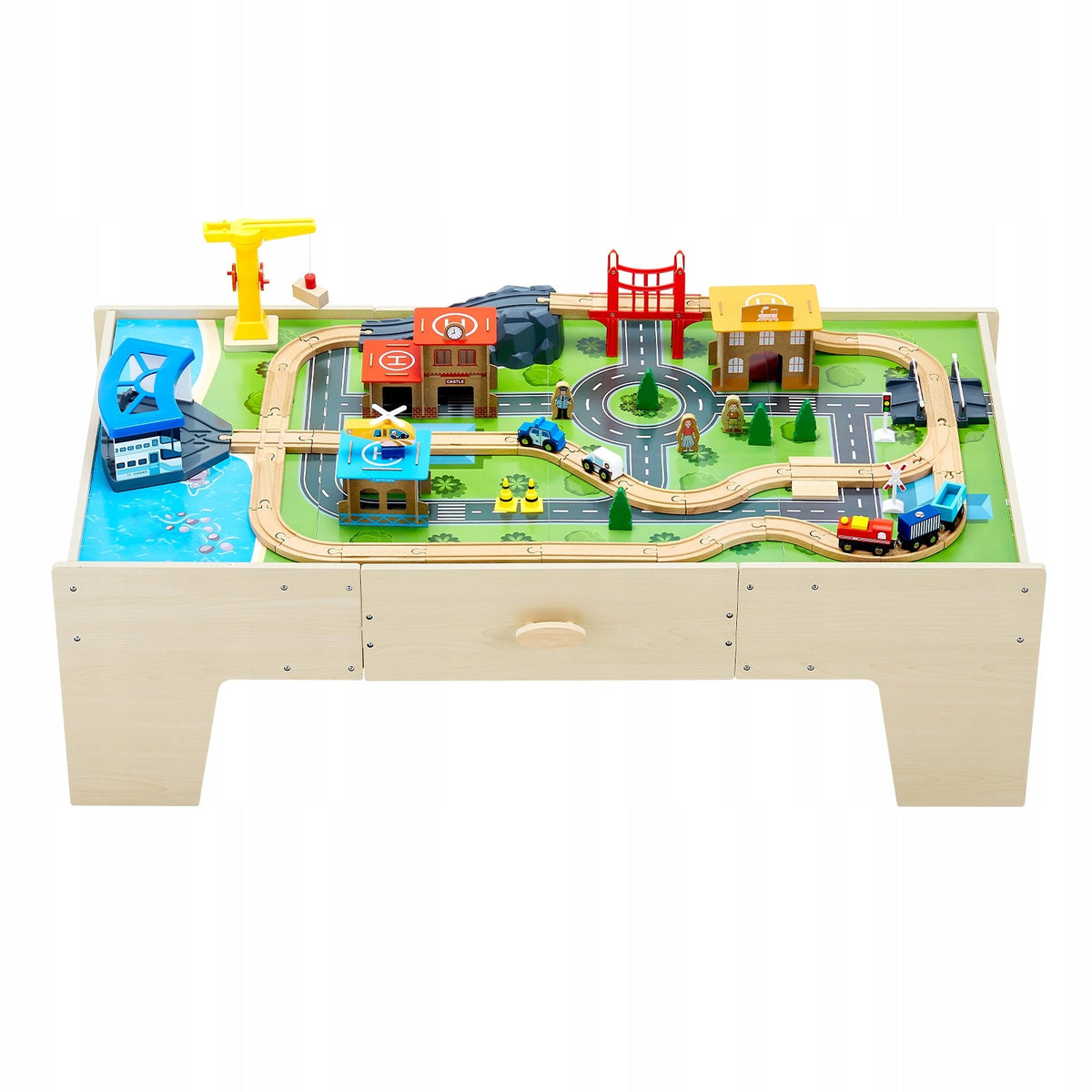VEVOR WOODEN PLAY TABLE 62 PIECES STRONG STURDY SET FOR CHILDREN