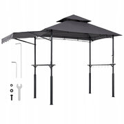 VEVOR GRILL GAZEBO 2430X1500X2500 MM TWO-TIER ROOF STRONG STEEL