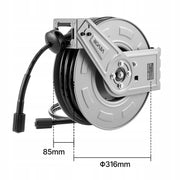 VEVOR 19.8M X 6.35MM STEEL PRESSURE WASHER HOSE REEL HEAVY DUTY