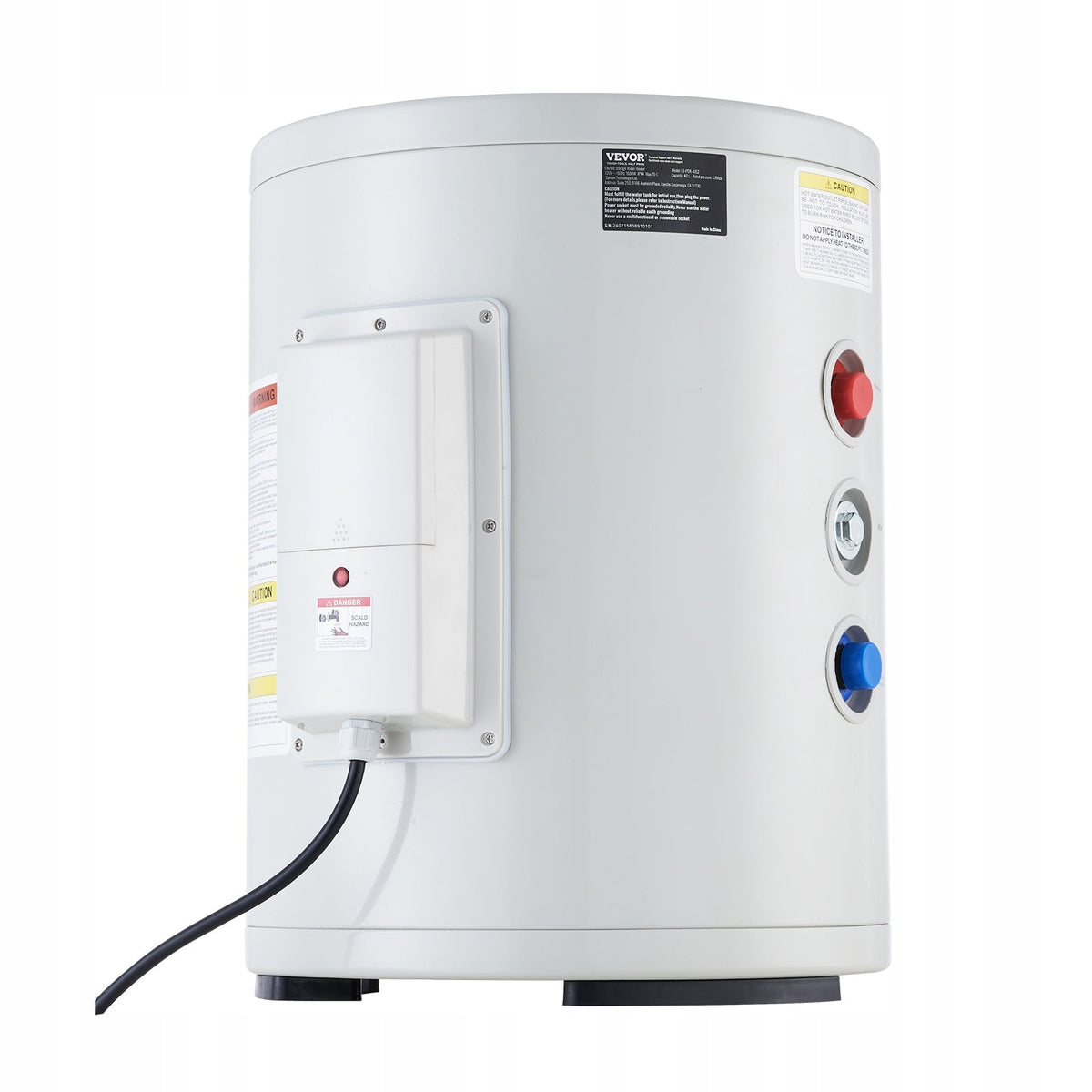 VEVOR 40L 1600W ELECTRIC WATER HEATER LED TEMPERATURE CONTROL