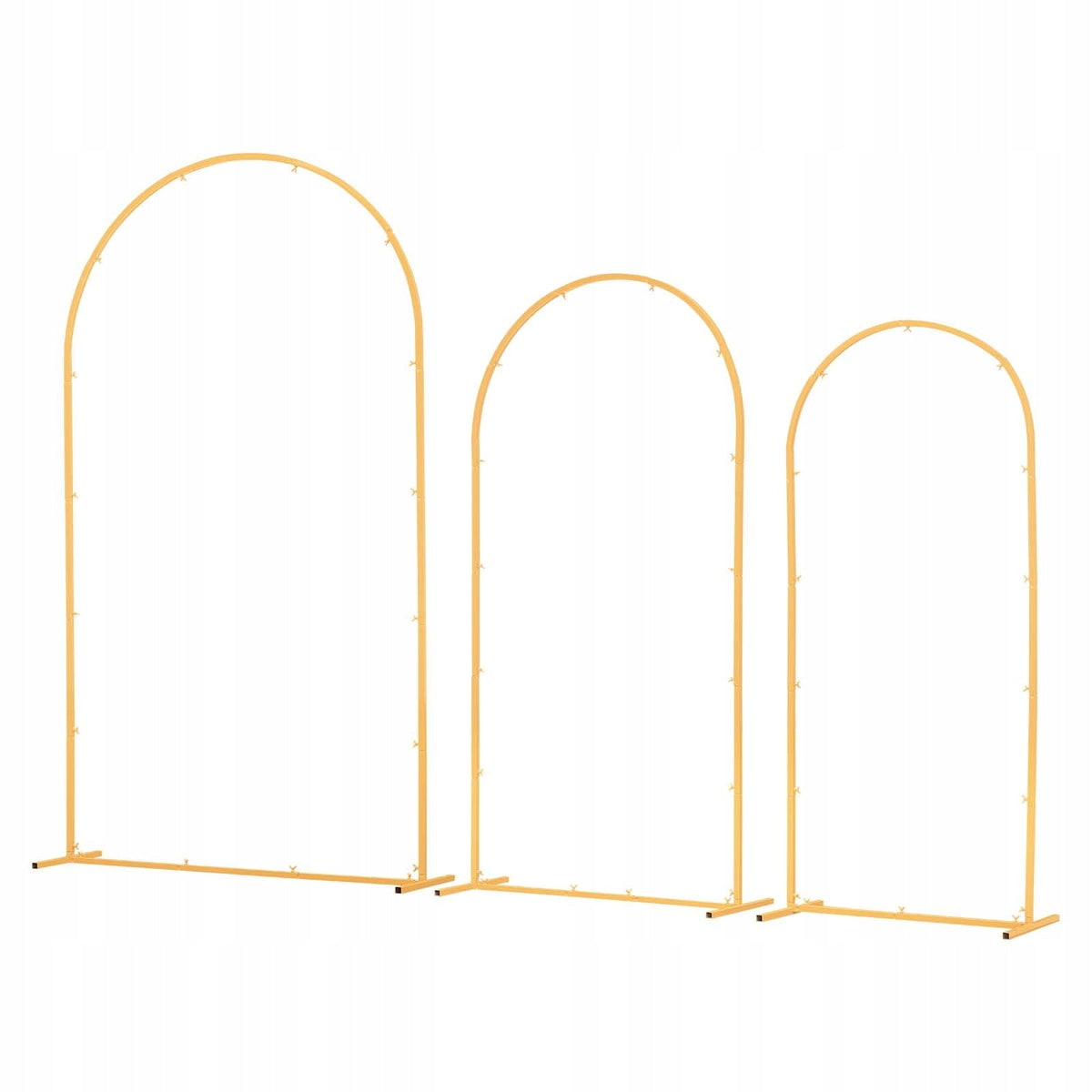 VEVOR WEDDING ARCH SET 3PCS 2 2 2 1 8M GOLD STABLE ARCH STAND