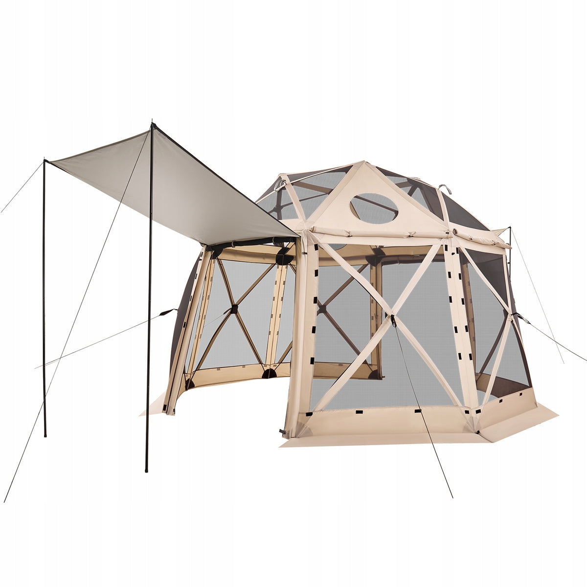 VEVOR POP-UP GAZEBO 3.6X3.6M 13-SIDED SPHERICAL PREMIUM TENT