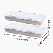 VEVOR UNDERBED STORAGE CONTAINER 4-PACK 42L ROLLING HEAVY-DUTY SHOE ORGANIZER