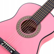 VEVOR 780 MM CLASSICAL GUITAR STARTER PACK PINK NYLON