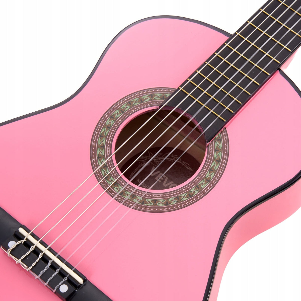 VEVOR 780 MM CLASSICAL GUITAR STARTER PACK PINK NYLON