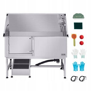 VEVOR PROFESSIONAL STAINLESS STEEL DOG GROOMING TUB 200KG WASHTUB