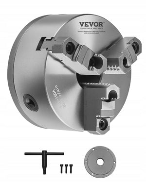 VEVOR 3-JAW LATHE CHUCK 160 MM SELF-CENTERING WITH BACKPLATE POWERFUL