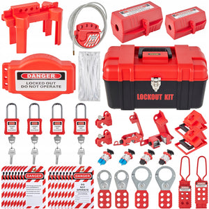 VEVOR PROFESSIONAL 42-PIECE SAFETY LOCKOUT KIT PADLOCKS TAGS