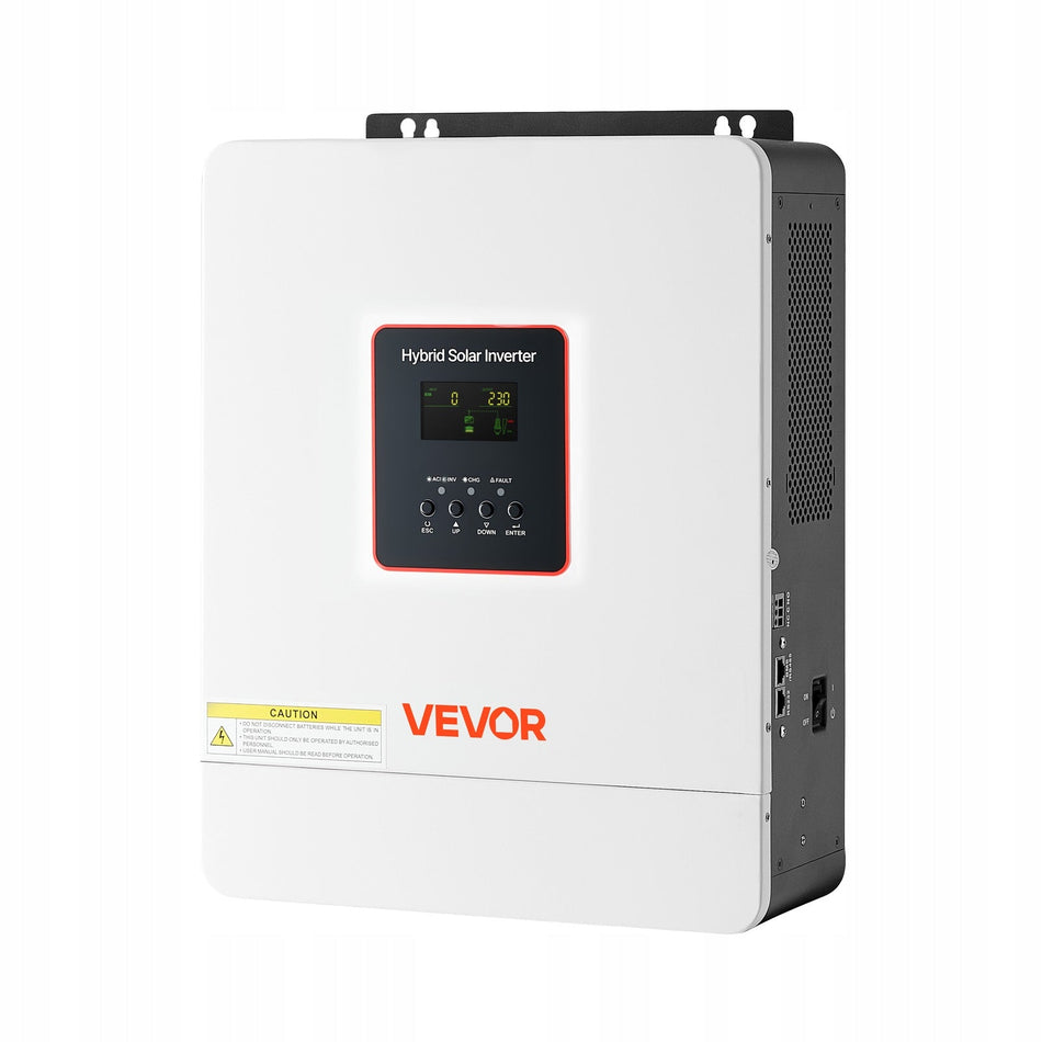 VEVOR HYBRID INVERTER 4000W 24V DC TO 230V AC WITH 120A MPPT WIFI LCD