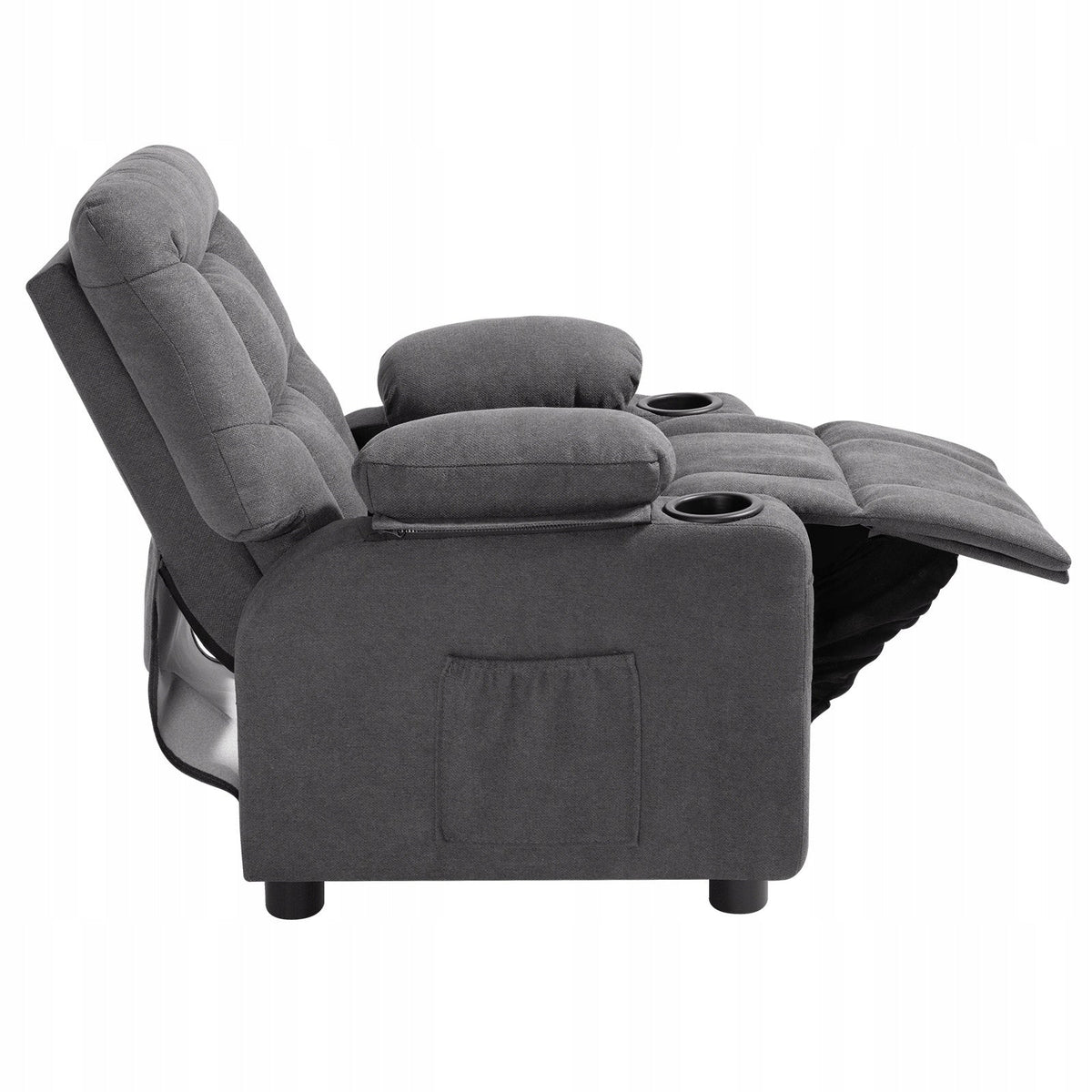 VEVOR CHILDREN'S FOLD-OUT ARMCHAIR WITH CUP HOLDERS GREY 110KG