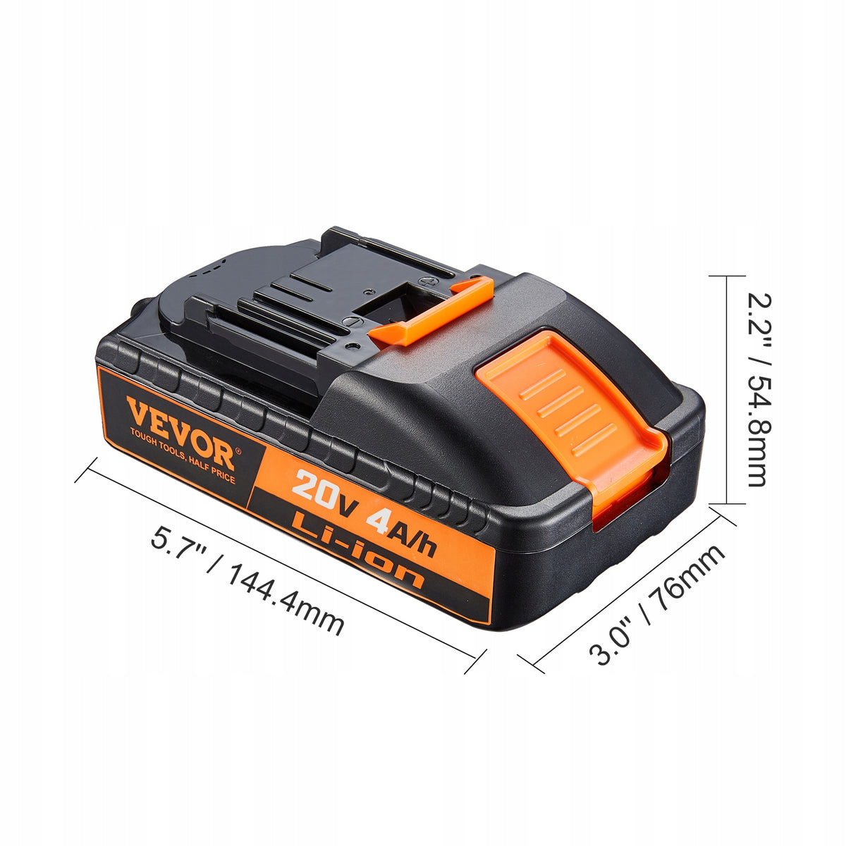VEVOR 20V 4000MAH LITHIUM REPLACEMENT BATTERY FOR POWER TOOLS POWERFUL