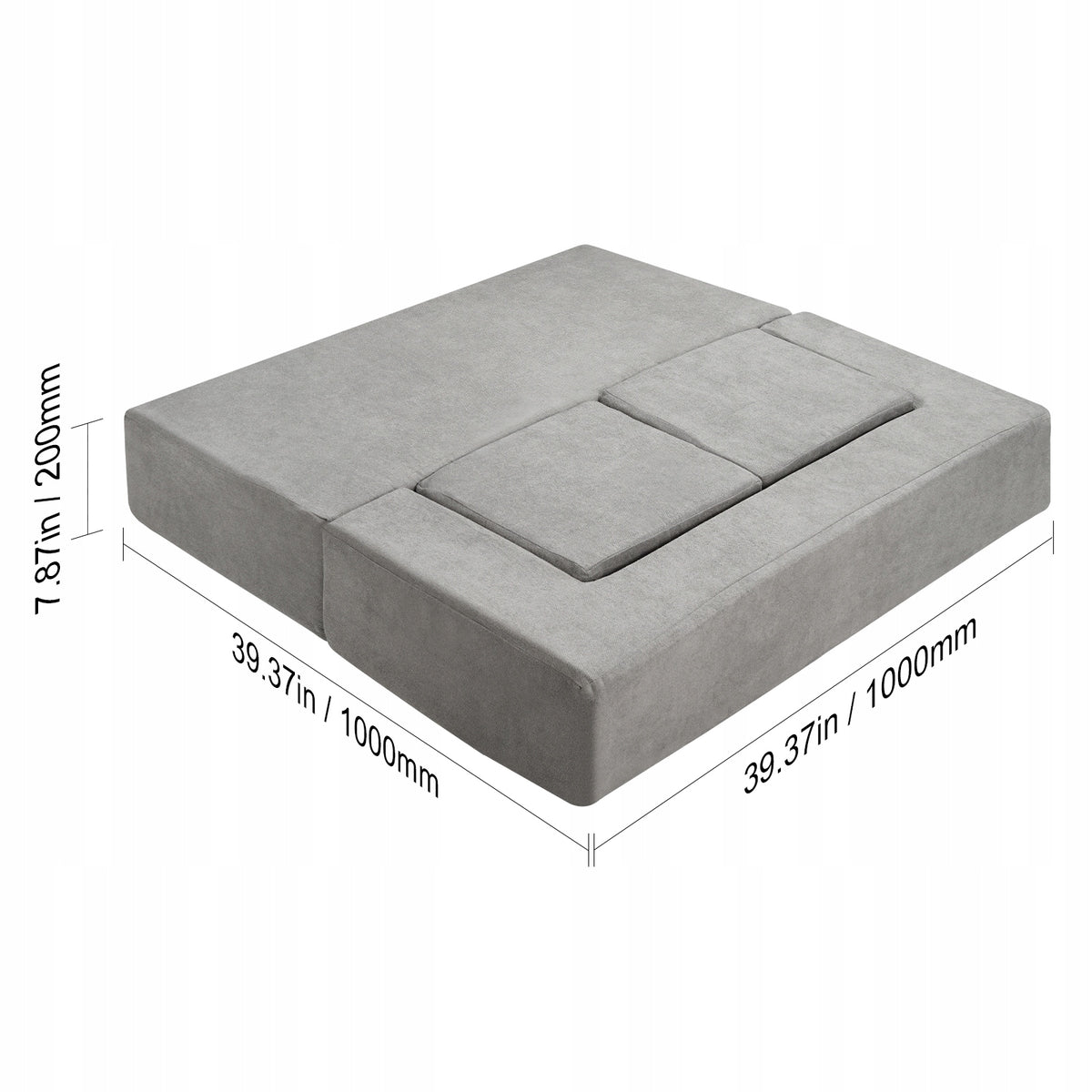 VEVOR MODULAR KIDS' PREMIUM SOFA 100X100X20CM CHENILLE FABRIC BLOCKS