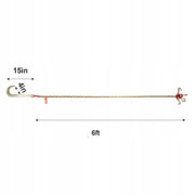 VEVOR TOW CHAIN J-HOOK G80 5/16 INCH 6 FEET 2 PCS GALVANIZED