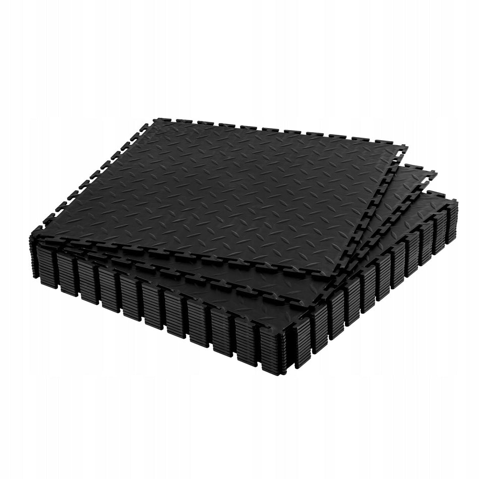 VEVOR PVC GARAGE MATS 16 PCS 513X513X5MM NON-SLIP FLOORING