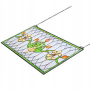 VEVOR Stained Glass Panel 810x433 MM Hanging Glass with Chain Sturdy Decor