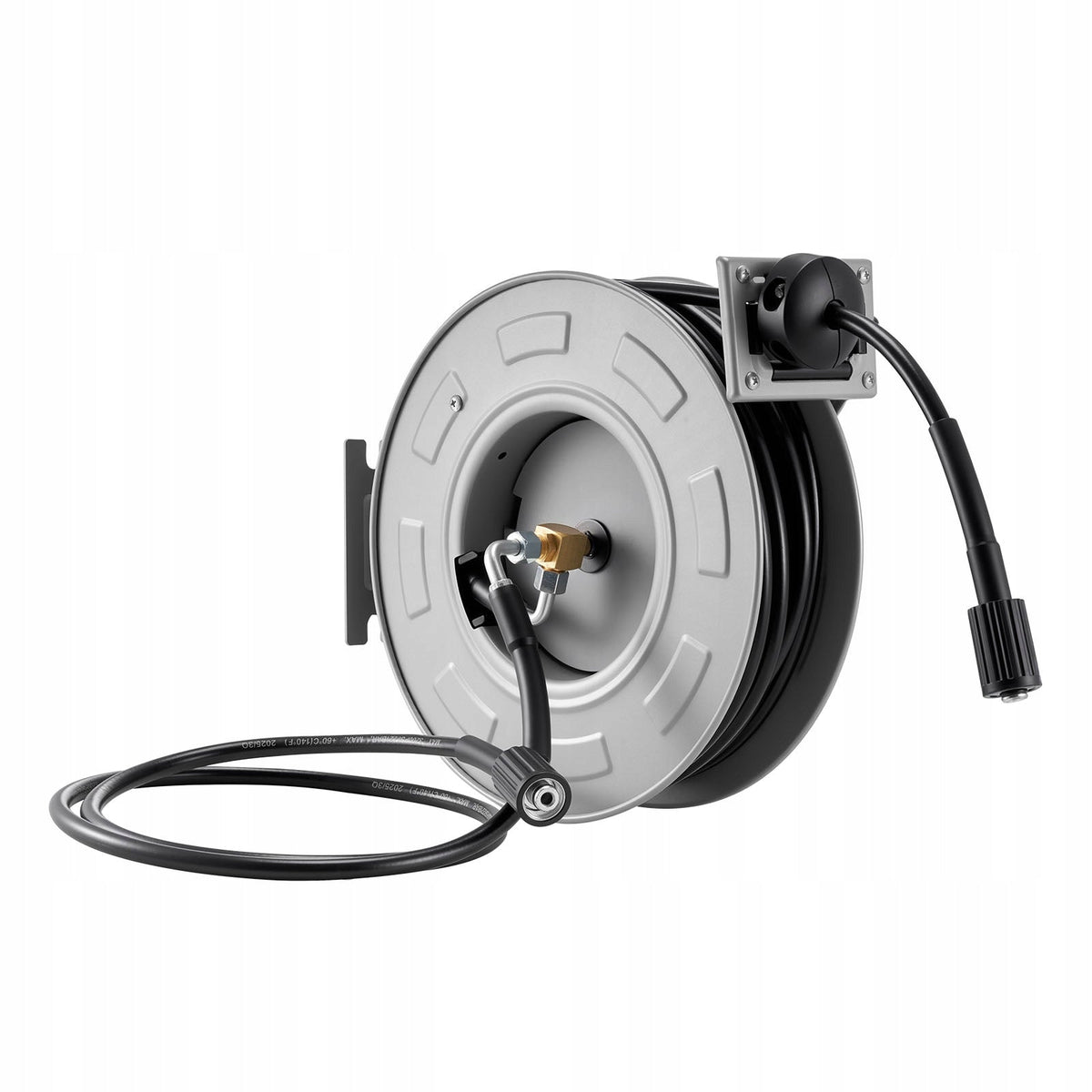 VEVOR 19.8M X 6.35MM STEEL PRESSURE WASHER HOSE REEL HEAVY DUTY