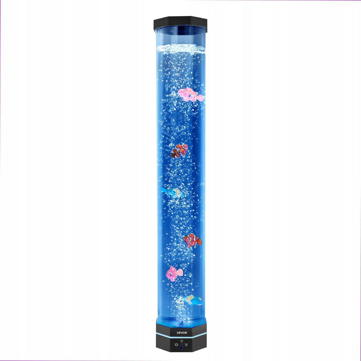VEVOR 80CM BUBBLE LAMP WITH 6 FLOATING FISH 16 COLORS REMOTE
