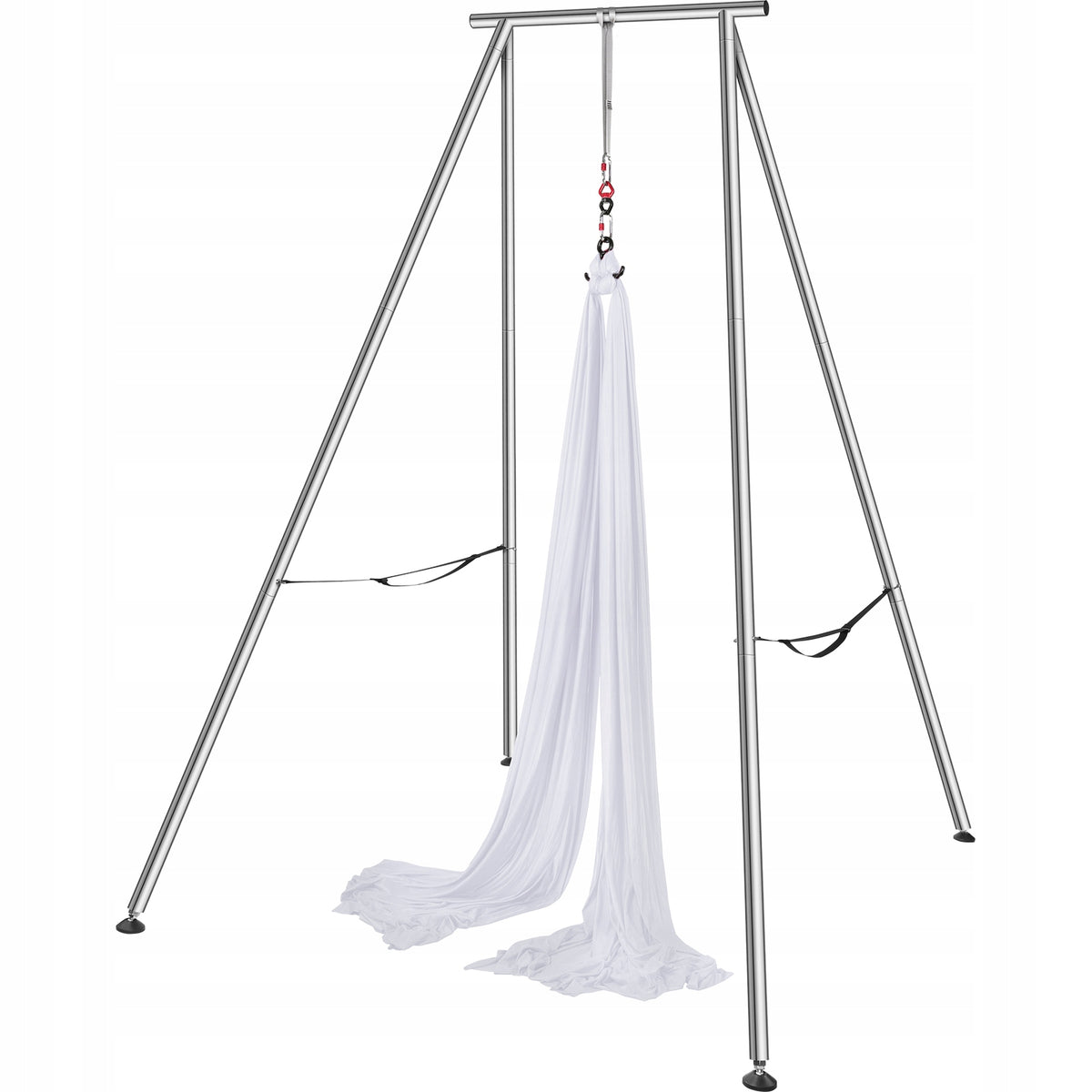 PROFESSIONAL VEVOR AERIAL YOGA HAMMOCK WITH FRAME 6 X 2.6 M WHITE