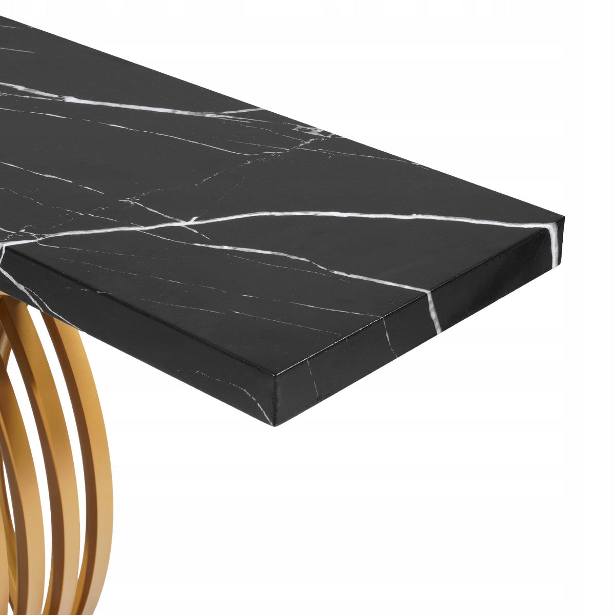 VEVOR CONSOLE TABLE 100X30X81 CM BLACK GOLD MODERN STURDY STRONG