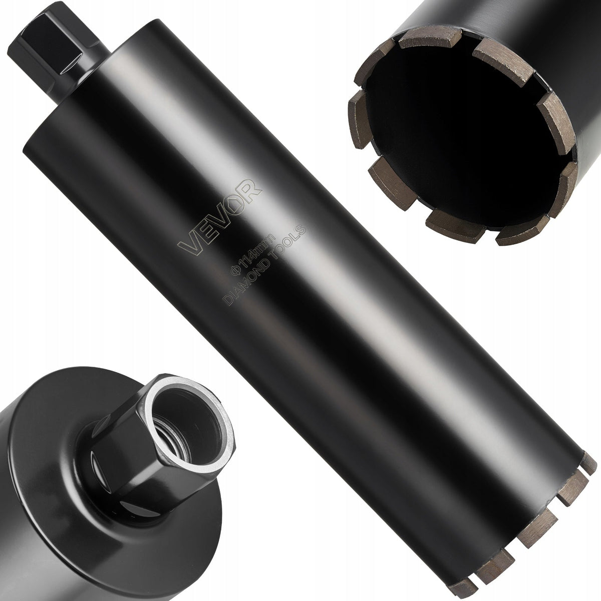 VEVOR 114MM CORE DRILL BIT 356MM DRILLING DEPTH 1-1/4" THREAD