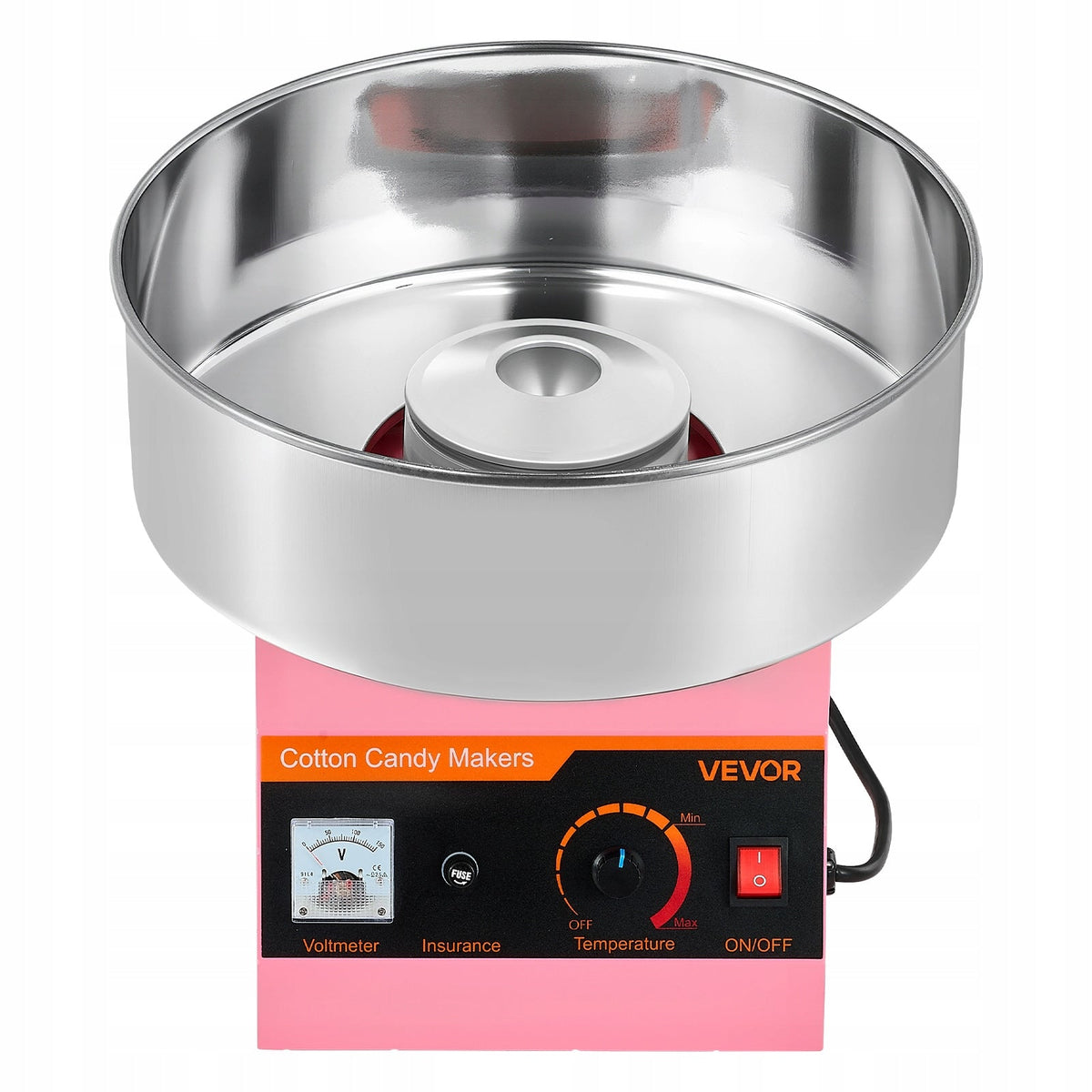VEVOR COTTON CANDY MACHINE 1000W WITH 38CM STAINLESS STEEL BOWL