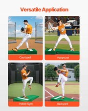 VEVOR 195 CM GREEN PROFESSIONAL PORTABLE BASEBALL PITCHING MOUND